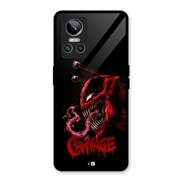 Hybrid Carnage Glass Back Case for Realme GT Neo 3