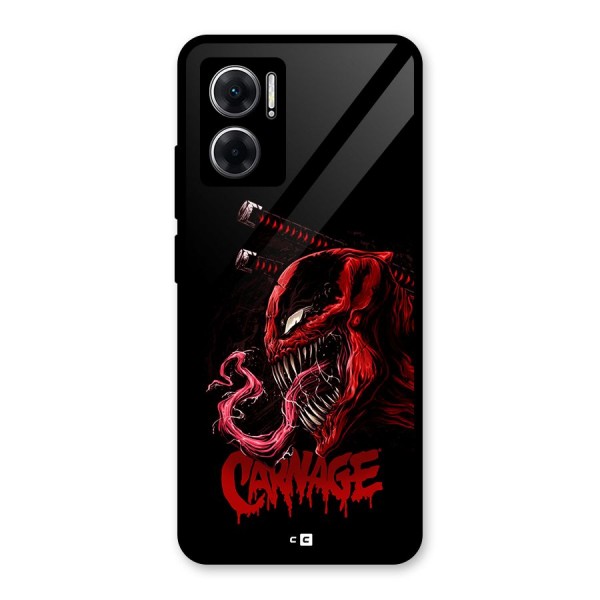 Hybrid Carnage Glass Back Case for Redmi 11 Prime 5G