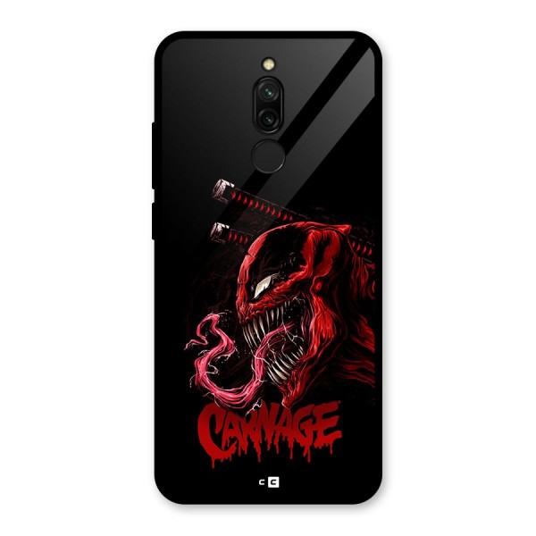 Hybrid Carnage Glass Back Case for Redmi 8