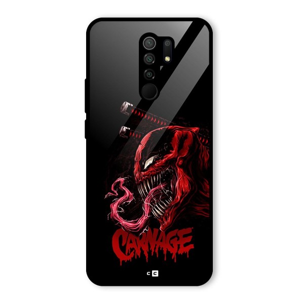 Hybrid Carnage Glass Back Case for Redmi 9 Prime