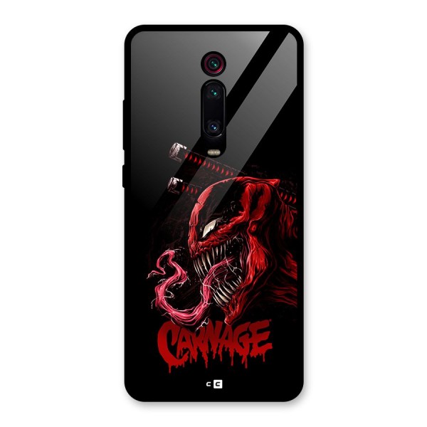 Hybrid Carnage Glass Back Case for Redmi K20 Pro