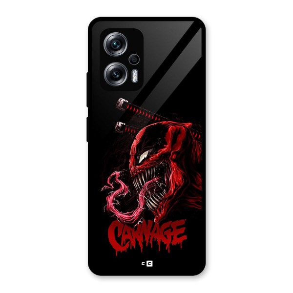 Hybrid Carnage Glass Back Case for Redmi K50i