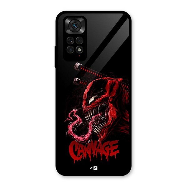 Hybrid Carnage Glass Back Case for Redmi Note 11