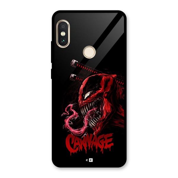 Hybrid Carnage Glass Back Case for Redmi Note 5 Pro