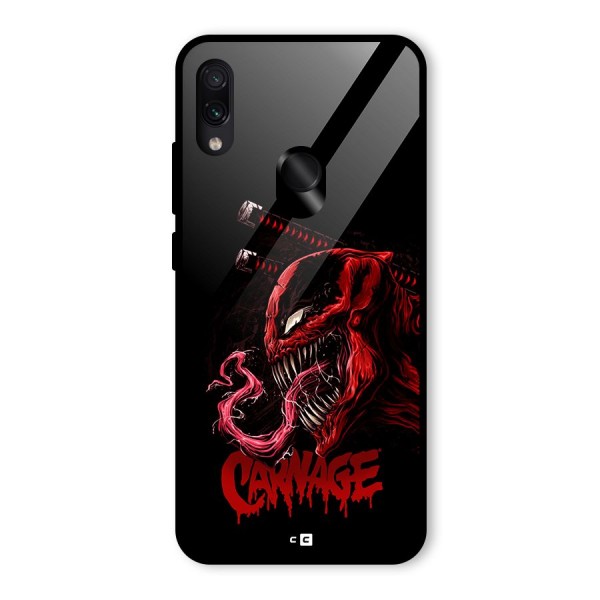 Hybrid Carnage Glass Back Case for Redmi Note 7S