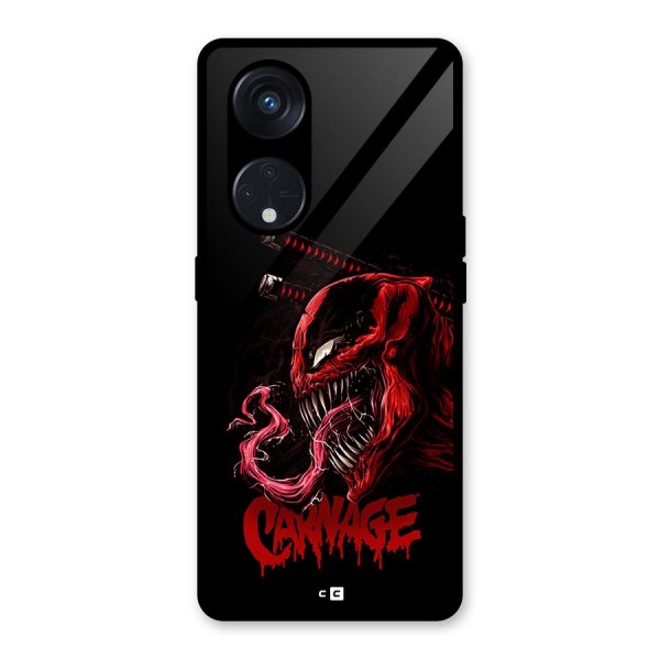 Hybrid Carnage Glass Back Case for Reno8 T 5G