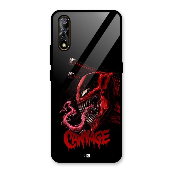 Hybrid Carnage Glass Back Case for Vivo S1