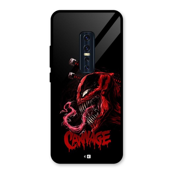 Hybrid Carnage Glass Back Case for Vivo V17 Pro