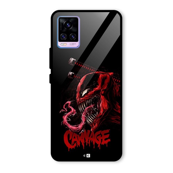 Hybrid Carnage Glass Back Case for Vivo V20 Pro