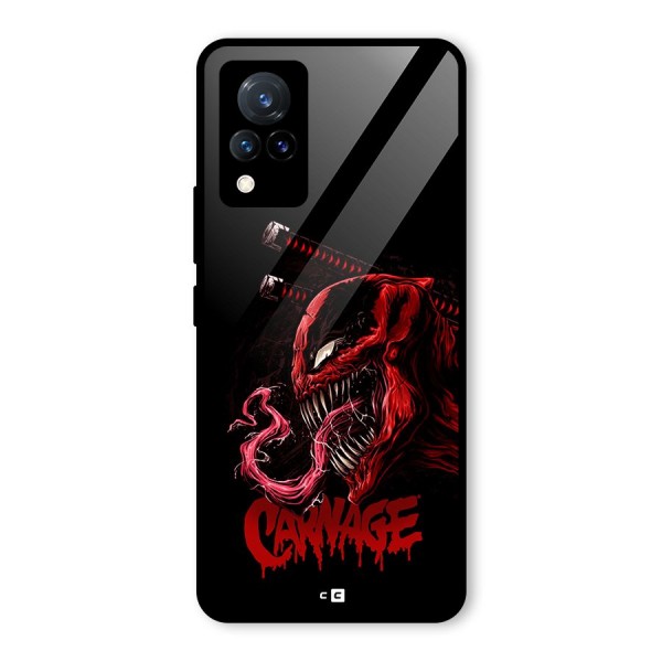 Hybrid Carnage Glass Back Case for Vivo V21 5G