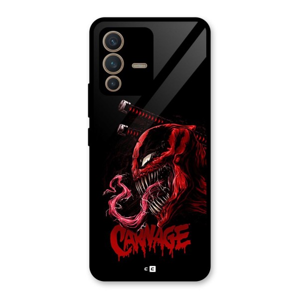 Hybrid Carnage Glass Back Case for Vivo V23 5G