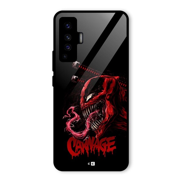 Hybrid Carnage Glass Back Case for Vivo X50