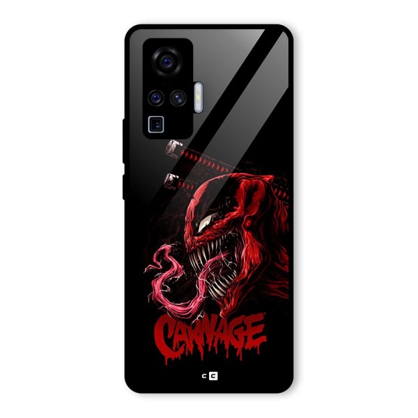 Hybrid Carnage Glass Back Case for Vivo X50 Pro