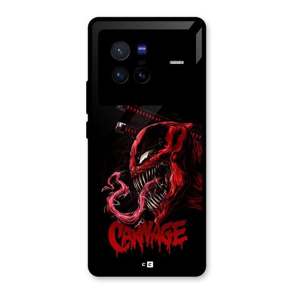 Hybrid Carnage Glass Back Case for Vivo X80