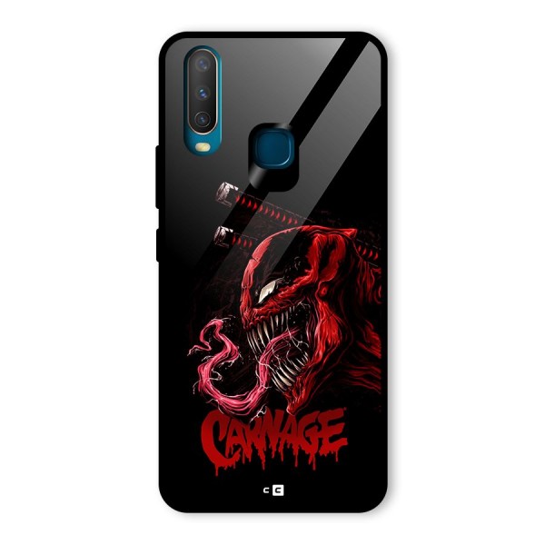 Hybrid Carnage Glass Back Case for Vivo Y12