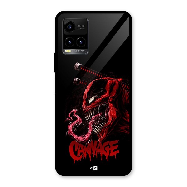 Hybrid Carnage Glass Back Case for Vivo Y21A