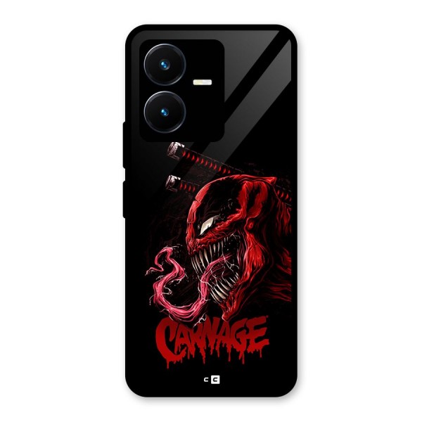 Hybrid Carnage Glass Back Case for Vivo Y22