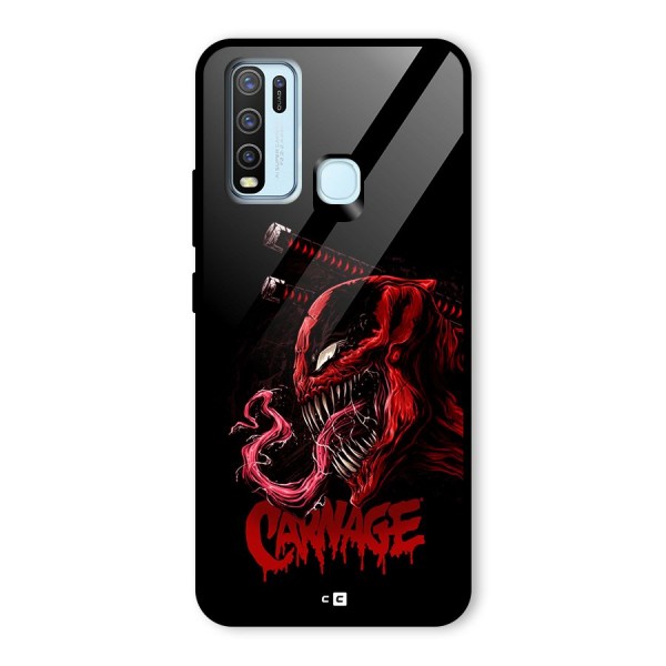 Hybrid Carnage Glass Back Case for Vivo Y50