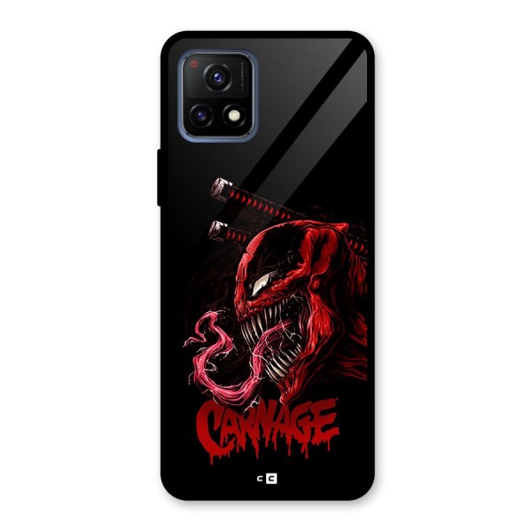 Hybrid Carnage Glass Back Case for Vivo Y72 5G