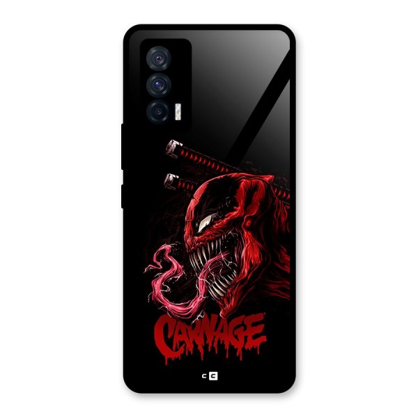 Hybrid Carnage Glass Back Case for Vivo iQOO 7 5G