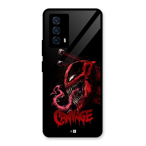 Hybrid Carnage Glass Back Case for Vivo iQOO Z5