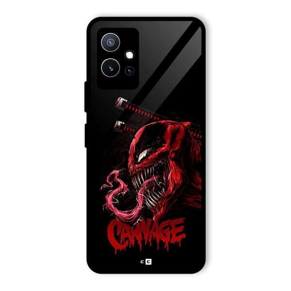 Hybrid Carnage Glass Back Case for Vivo iQOO Z6