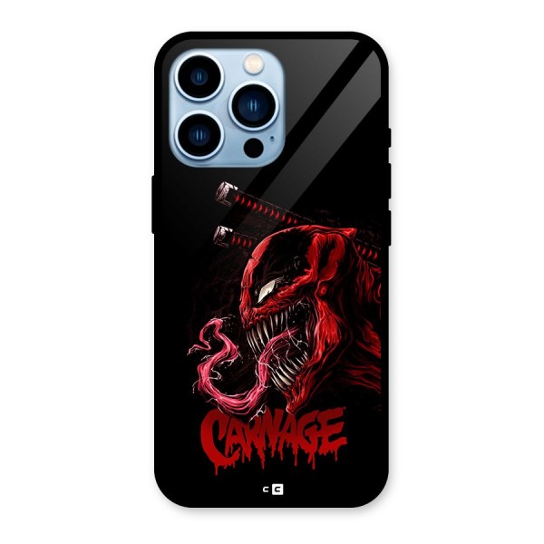 Hybrid Carnage Glass Back Case for iPhone 13 Pro