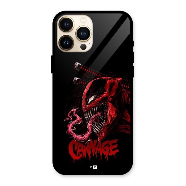 Hybrid Carnage Glass Back Case for iPhone 13 Pro Max