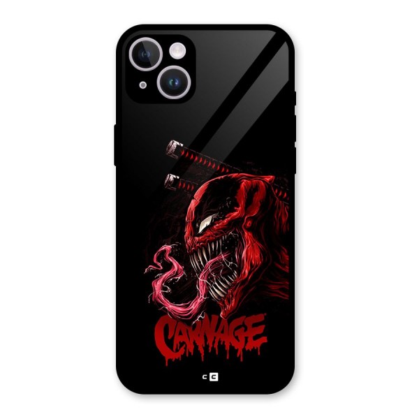 Hybrid Carnage Glass Back Case for iPhone 14 Plus