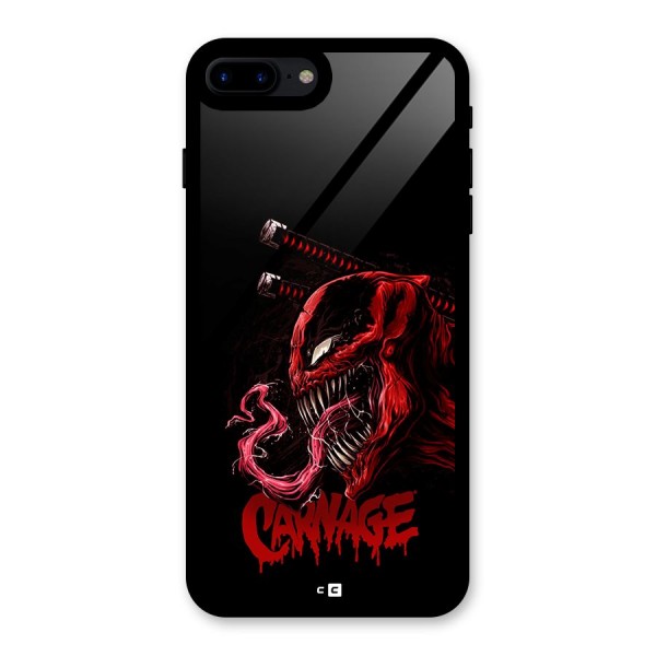 Hybrid Carnage Glass Back Case for iPhone 7 Plus