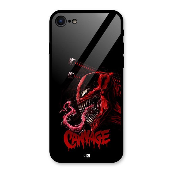 Hybrid Carnage Glass Back Case for iPhone 8