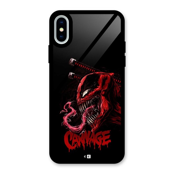 Hybrid Carnage Glass Back Case for iPhone X