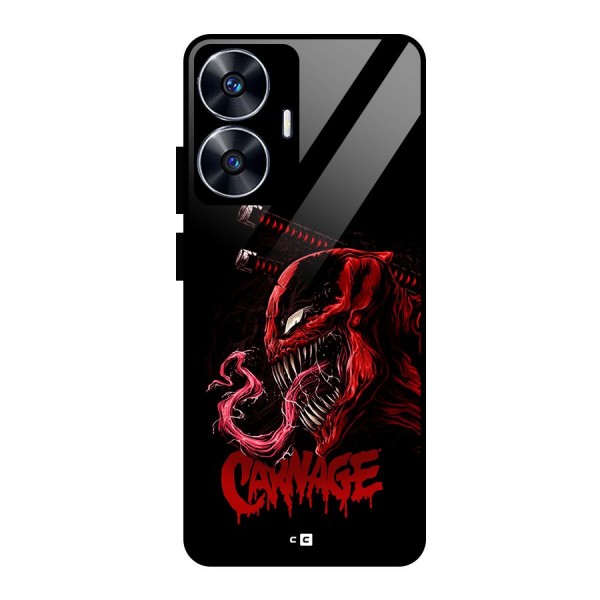 Hybrid Carnage Glass Back Case for realme C55