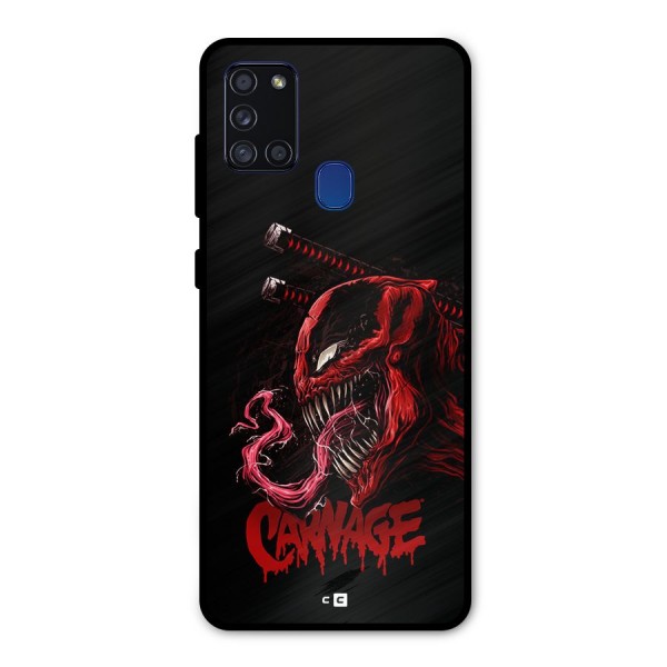 Hybrid Carnage Metal Back Case for Galaxy A21s