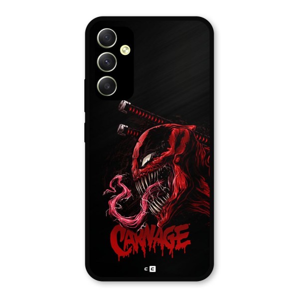 Hybrid Carnage Metal Back Case for Galaxy A34