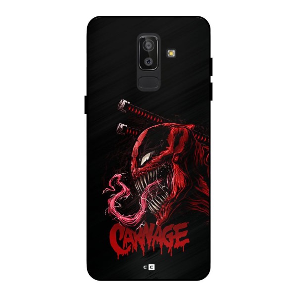 Hybrid Carnage Metal Back Case for Galaxy J8