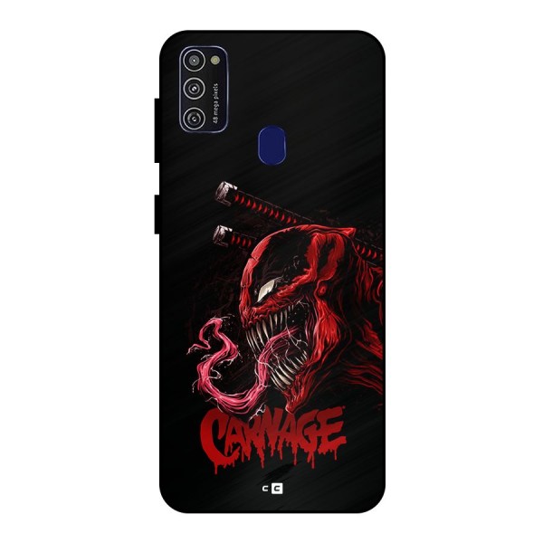 Hybrid Carnage Metal Back Case for Galaxy M21