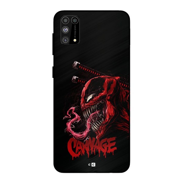 Hybrid Carnage Metal Back Case for Galaxy M31