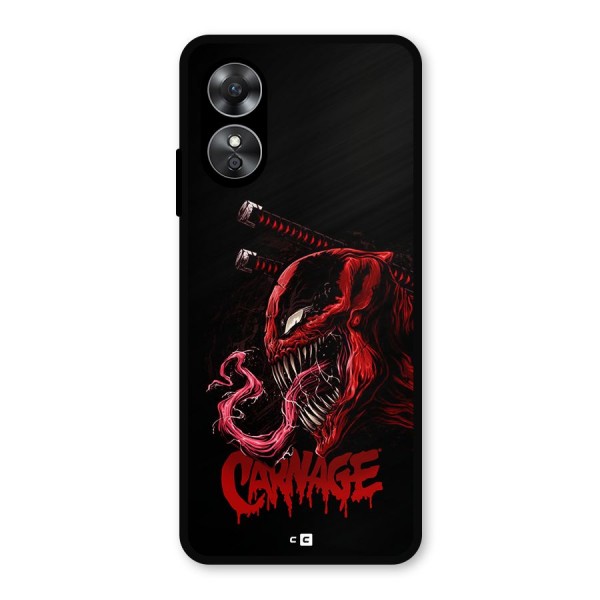 Hybrid Carnage Metal Back Case for Oppo A17