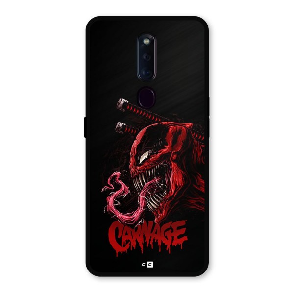 Hybrid Carnage Metal Back Case for Oppo F11 Pro