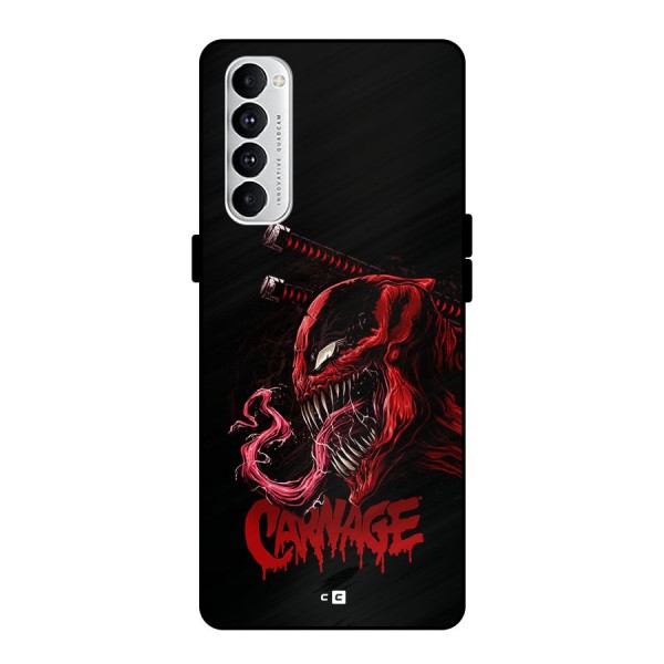 Hybrid Carnage Metal Back Case for Oppo Reno4 Pro