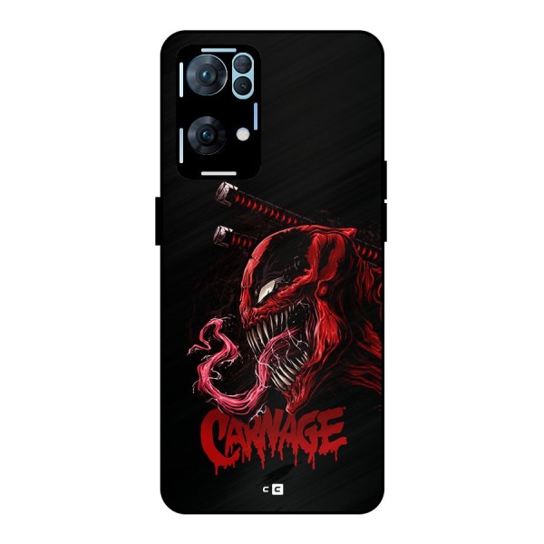 Hybrid Carnage Metal Back Case for Oppo Reno7 Pro 5G