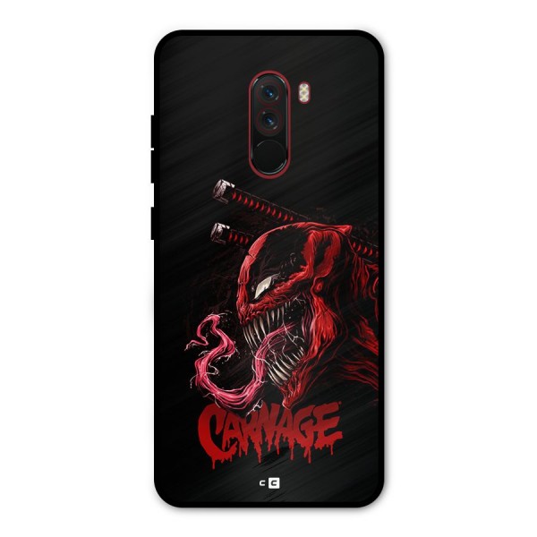 Hybrid Carnage Metal Back Case for Poco F1