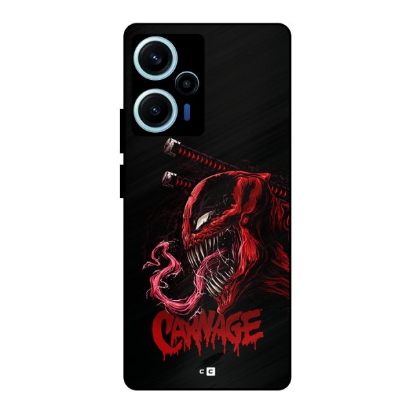 Hybrid Carnage Metal Back Case for Poco F5