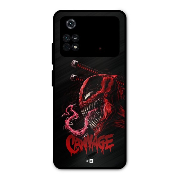 Hybrid Carnage Metal Back Case for Poco M4 Pro 4G