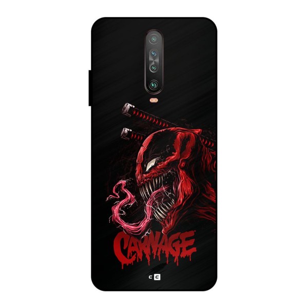 Hybrid Carnage Metal Back Case for Poco X2