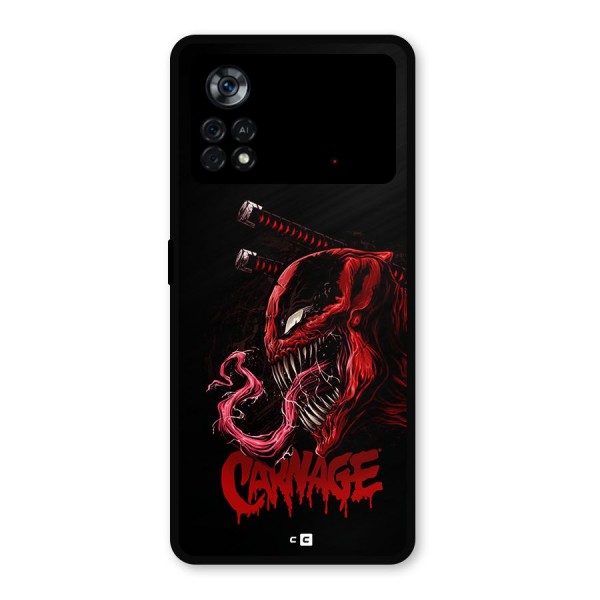 Hybrid Carnage Metal Back Case for Poco X4 Pro 5G