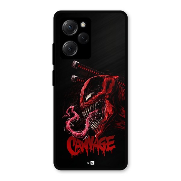 Hybrid Carnage Metal Back Case for Poco X5 Pro