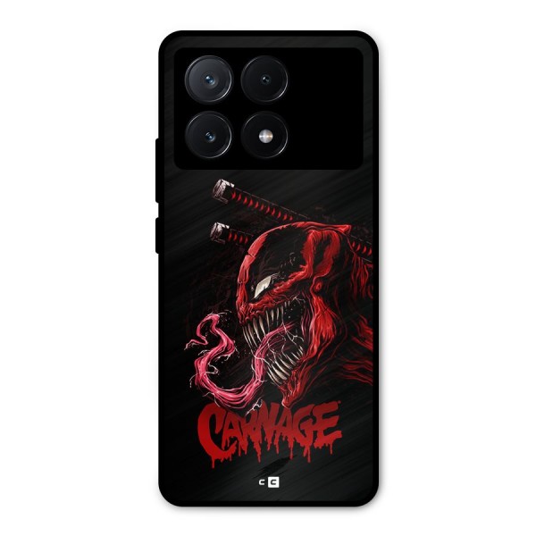 Hybrid Carnage Metal Back Case for Poco X6 Pro