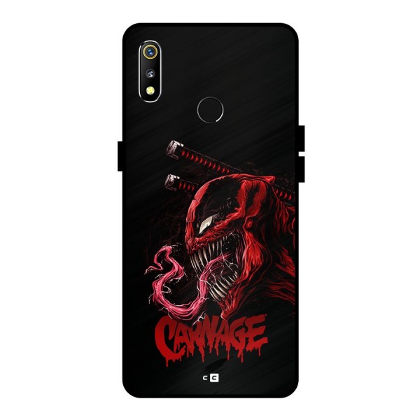 Hybrid Carnage Metal Back Case for Realme 3i